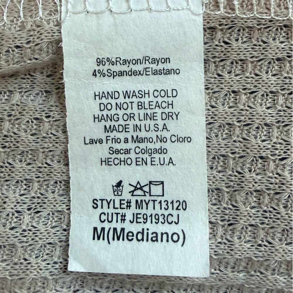 Adora Colorblock Waffle Knit Tie Front Top - Picture 5 of 5